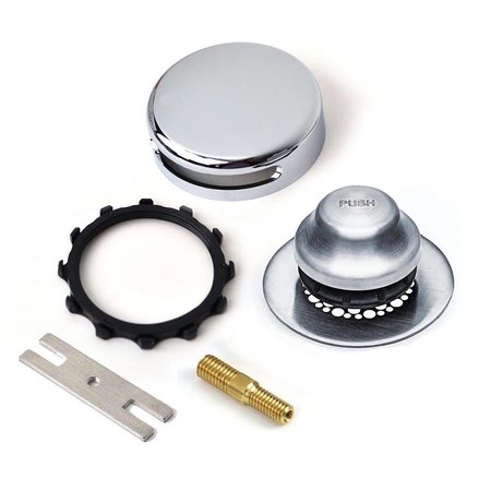 WATCO Univ. NuFit Foot Act. Bath Stopper w-Grid Strain and Combo P, Adapter Kit, Chrome 948701-FA-CP-G